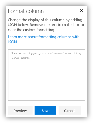 format column panel