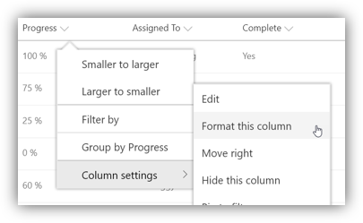format menu